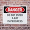 Signmission Do Not Enter X-Ray In Progress Danger Sign, Plastic, 10in W x 7in L, 2PK OS-2PACK-DS-P-710-L-2143 - alternate 5